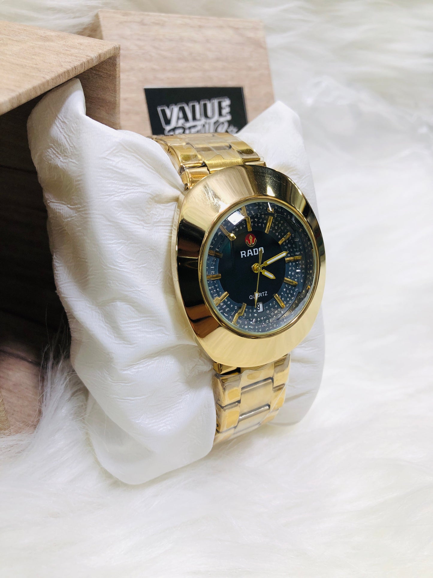 RADO EGG PREMIUM DIAMOND WATCH GOLDEN BLACK