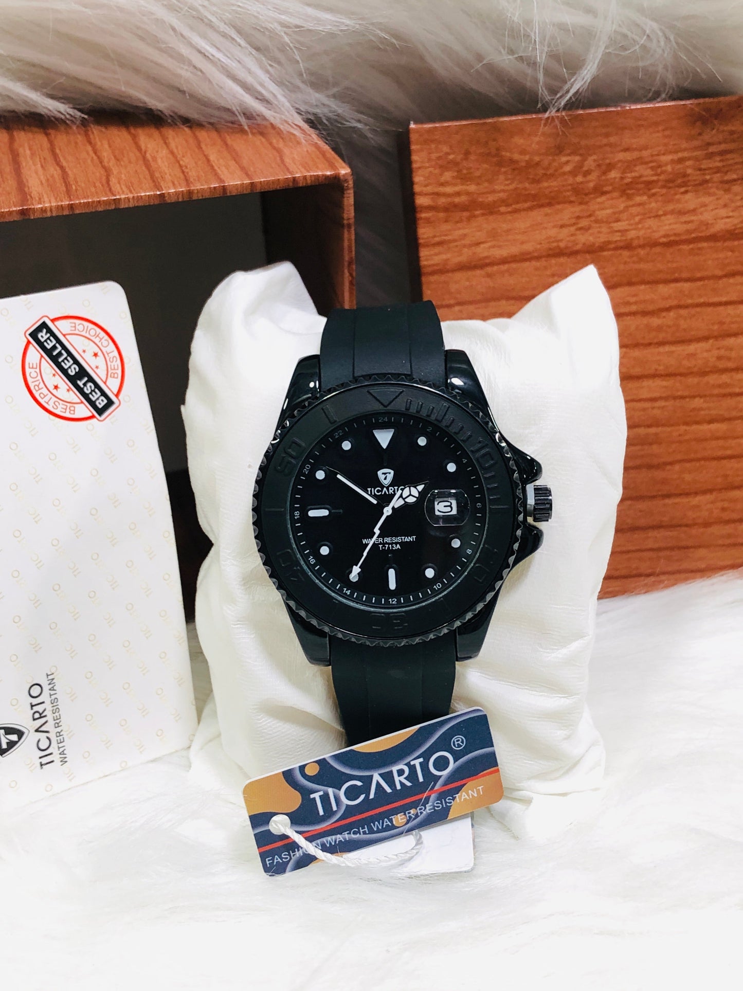 Ticarto Silicone Strap - T713A - Black