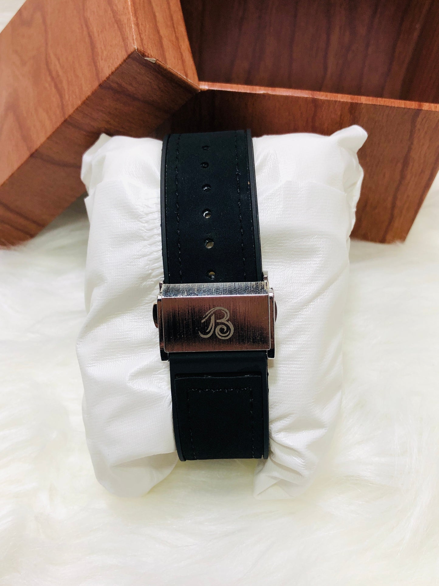 Hublot Imperion Royal - Premium Silicone Black Strap - Silver