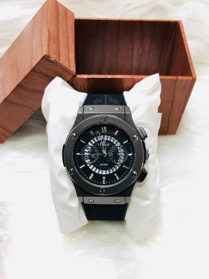 Hublot Imperion Royal - Premium Silicone Black Strap - Black