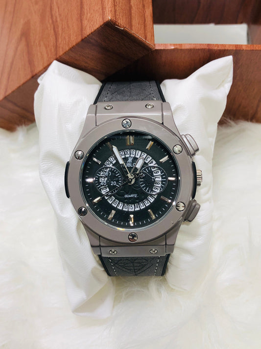 Hublot Imperion Royal - Premium Silicone Black Strap - Silver